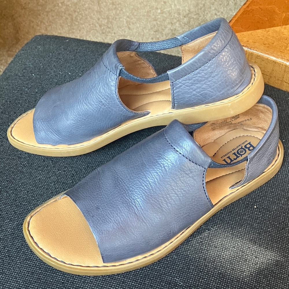 Born Women's Blue Leather Cove Sandals